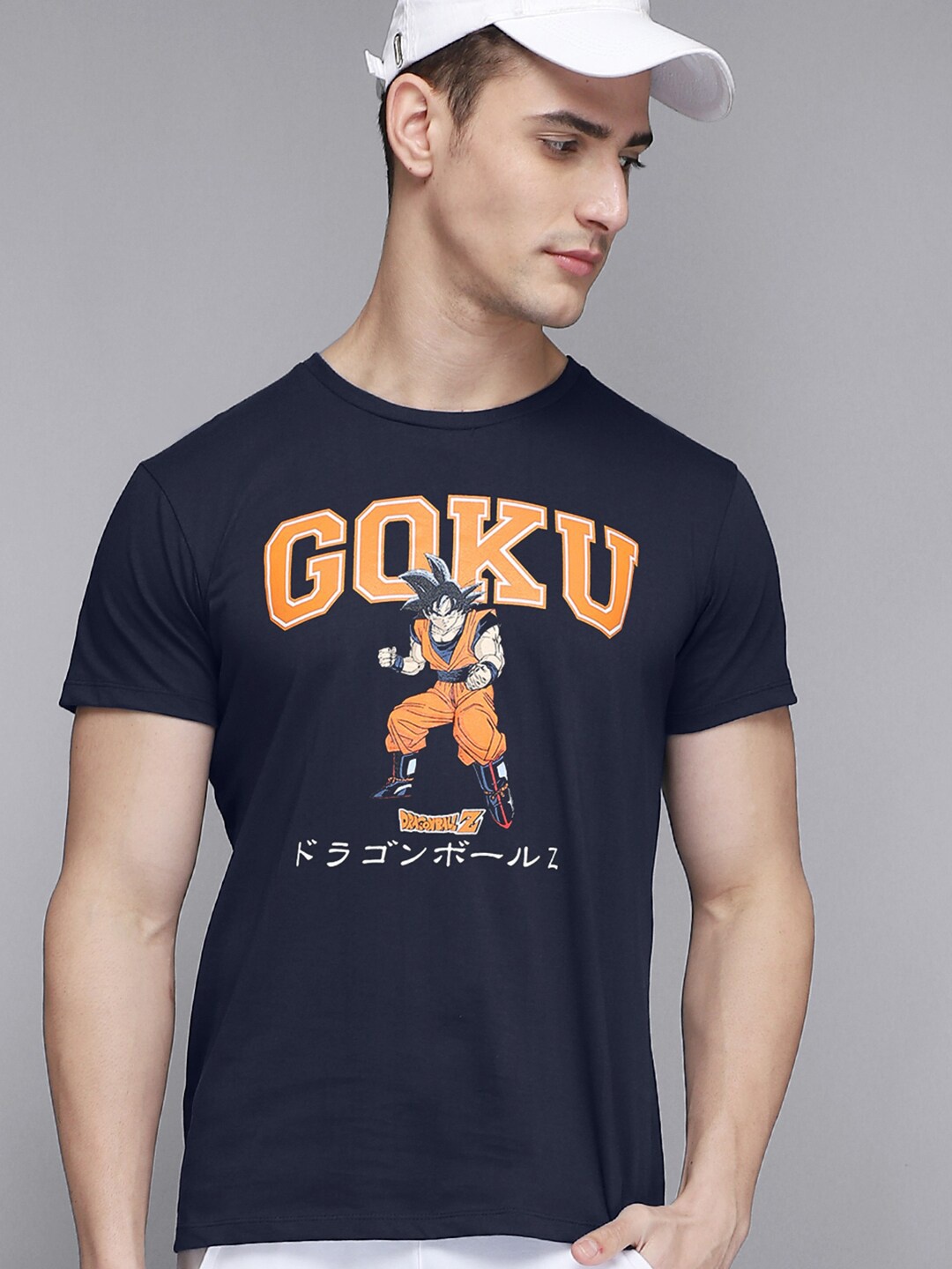 

Free Authority Men Navy Blue Dragon Ball Z Featured Tshirt