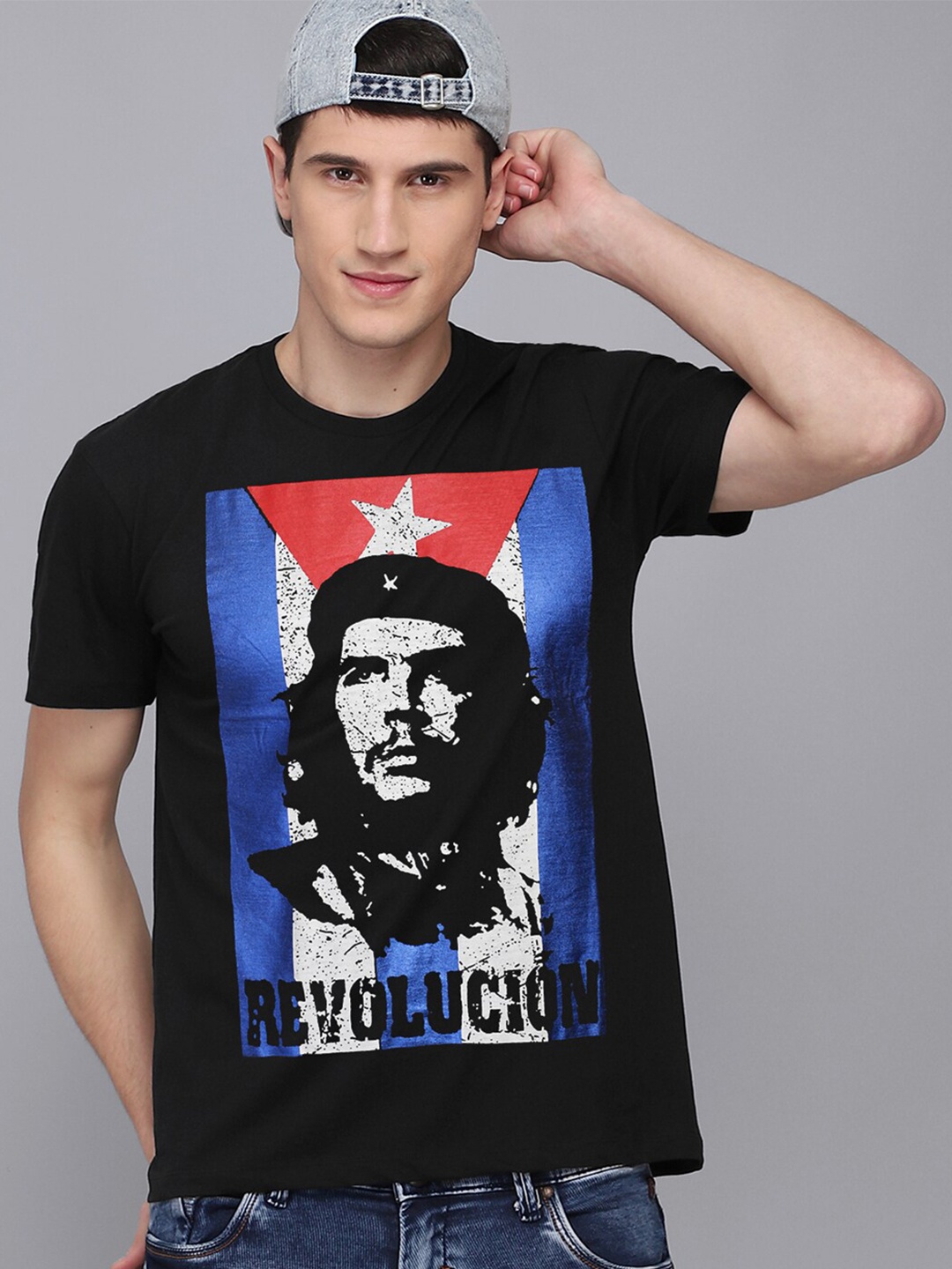 

Free Authority Men Black Che Guevara Featured Halfsleeve T-shirt
