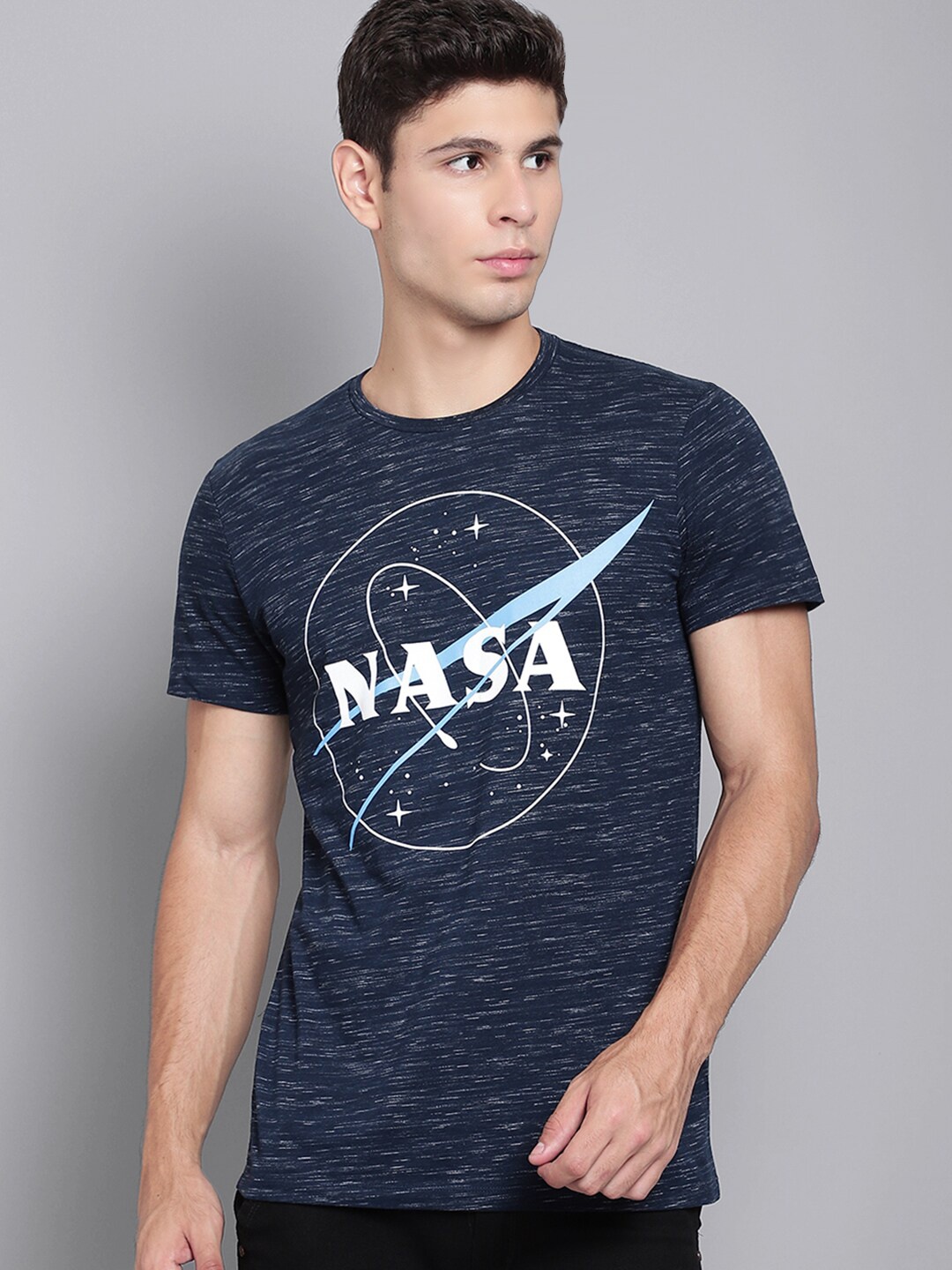

Free Authority Men Navy Blue Nasa Featured Halfsleeve T-shirt