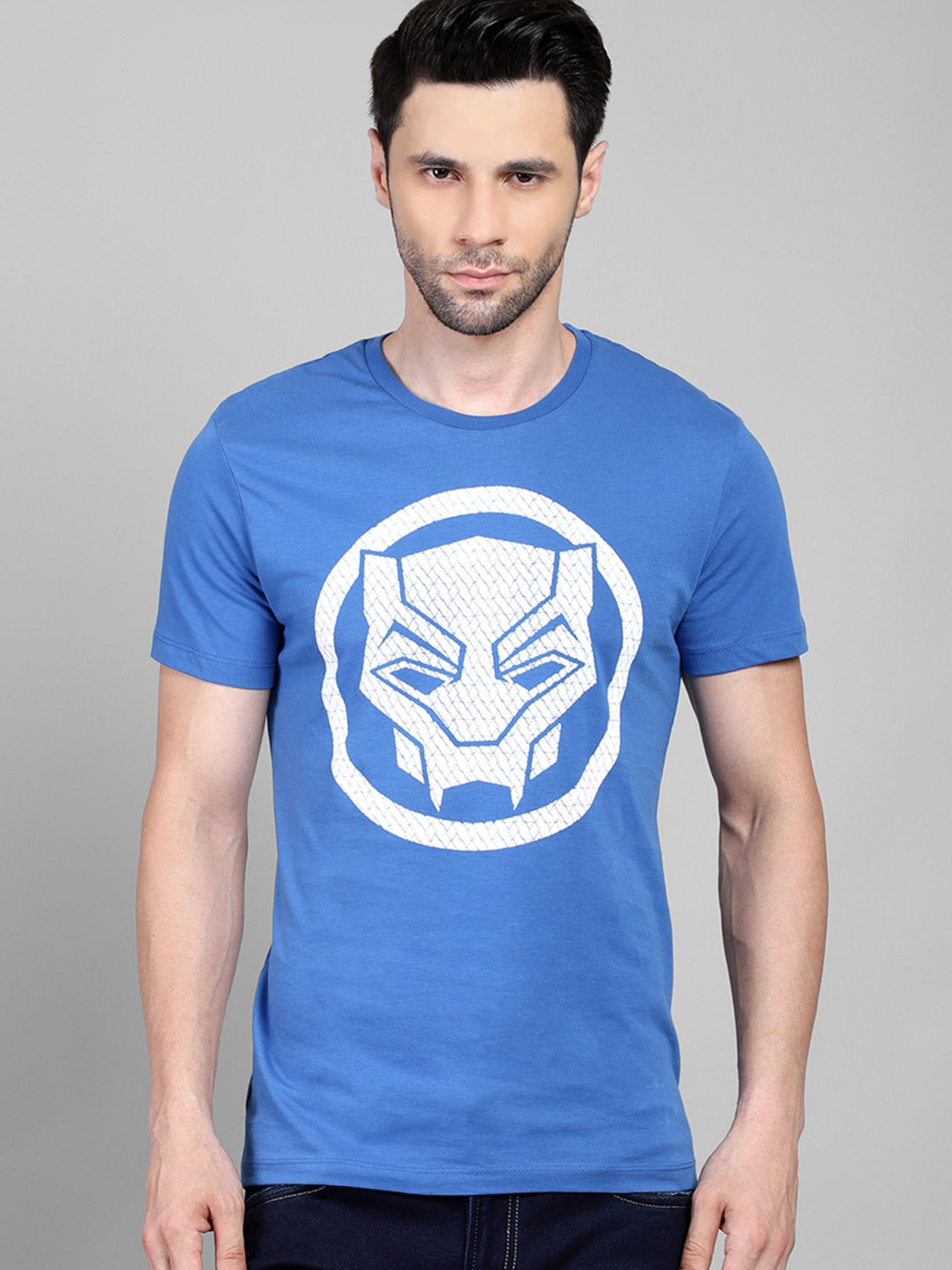 

Free Authority Men Blue Black Panther Featured Tshirt