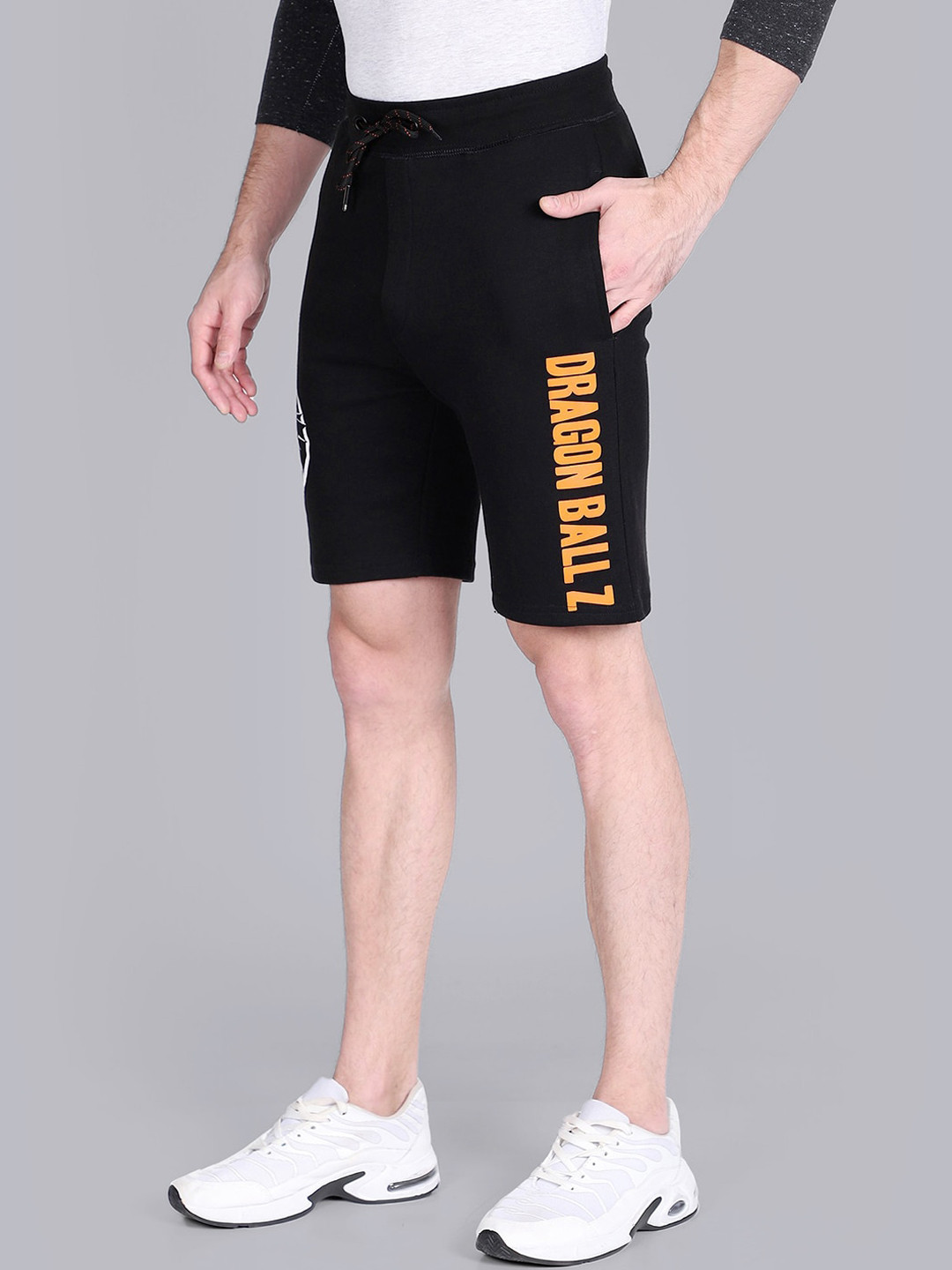 

Free Authority Men Black Printed Dragon Ball Z Sports Shorts