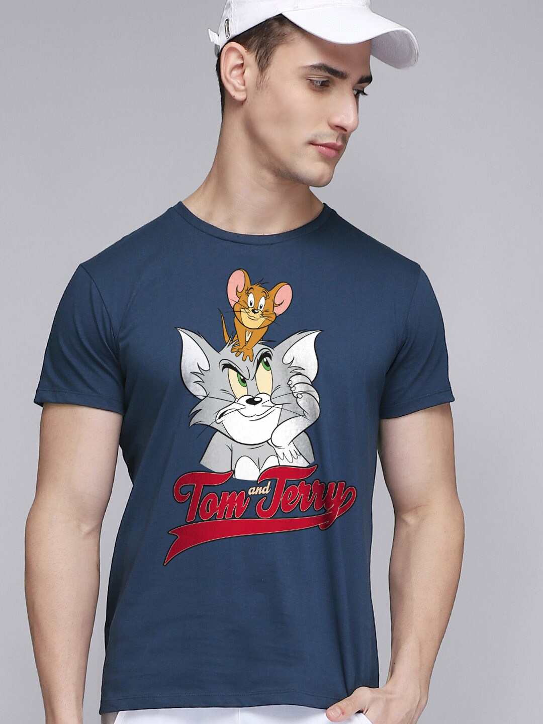 

Free Authority Men Blue Tom & Jerry Printed Men Round Neck Tshirt