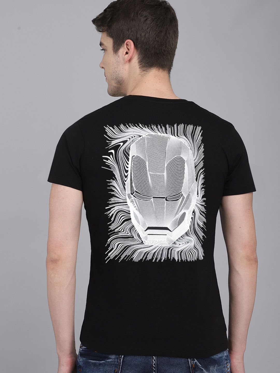 

Free Authority Men Black Typography Iron Man Printed T-shirt