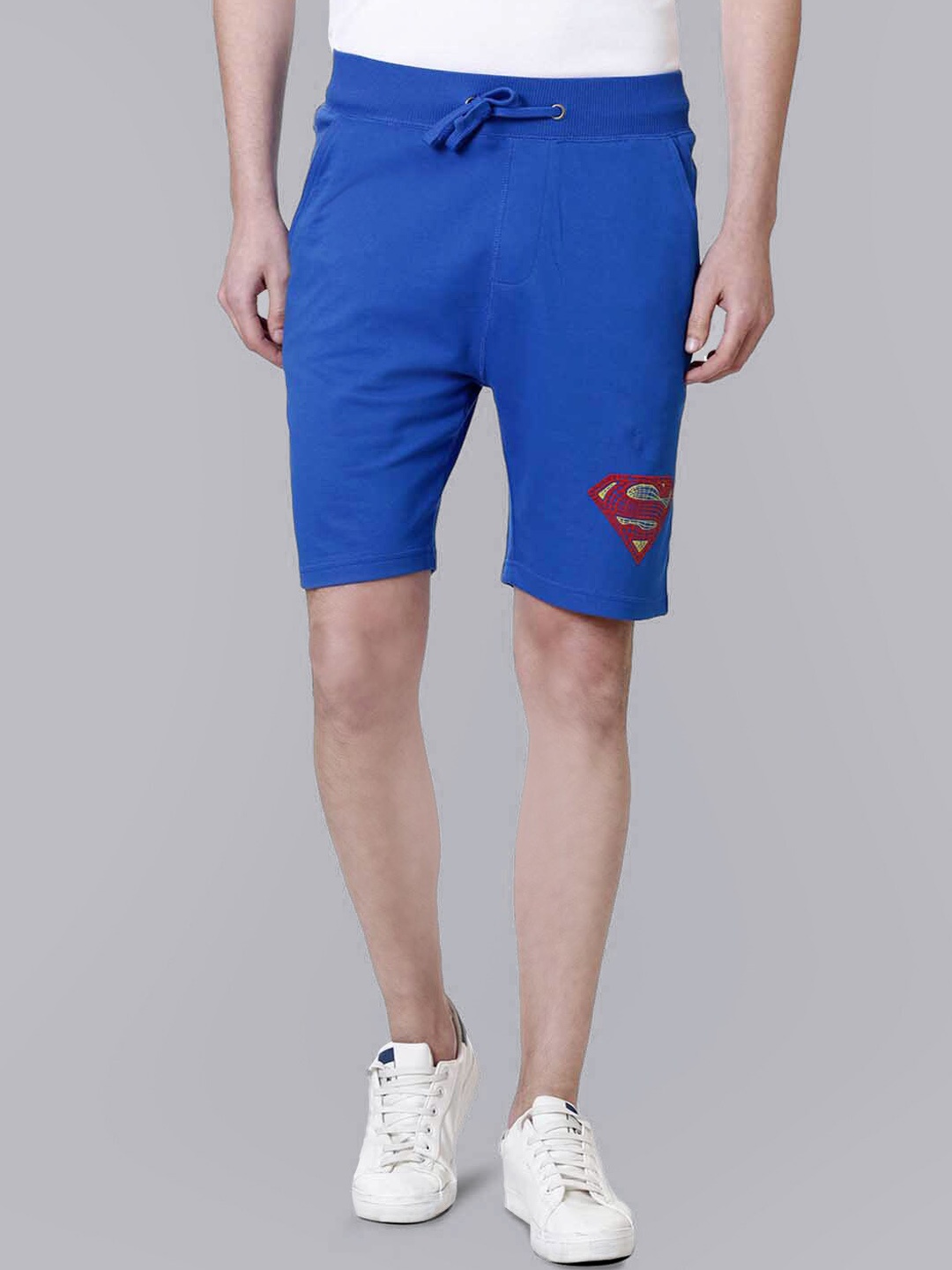 

Free Authority Men Blue Printed Superman Shorts
