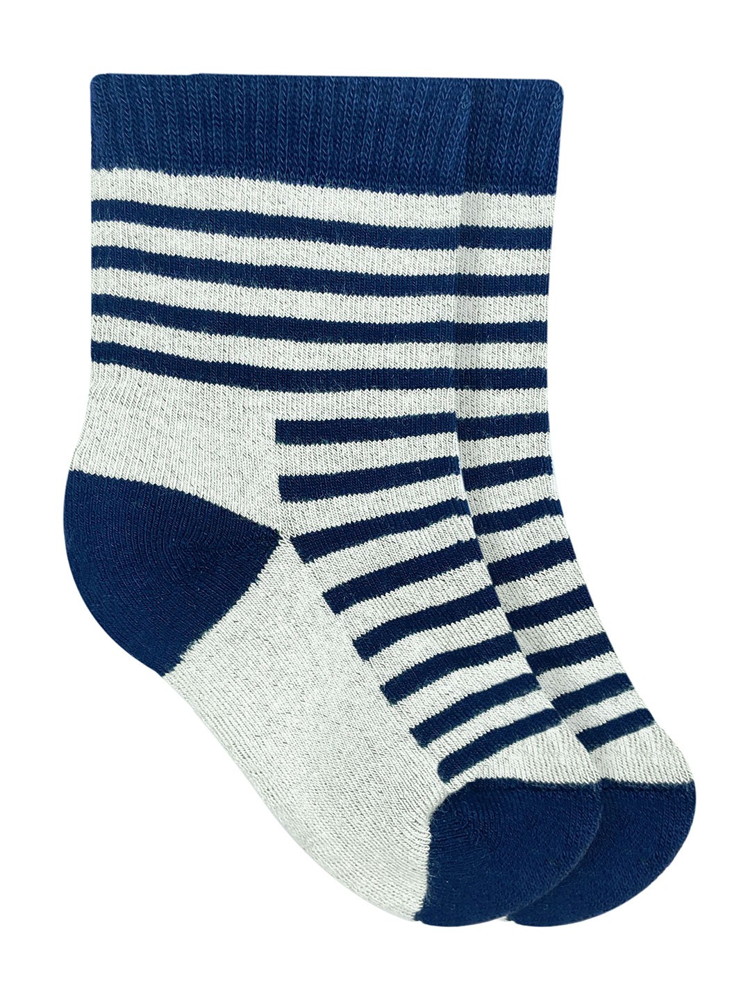 

Heelium Kids Pack of 2 Navy Blue Striped Bamboo Calf Length Socks