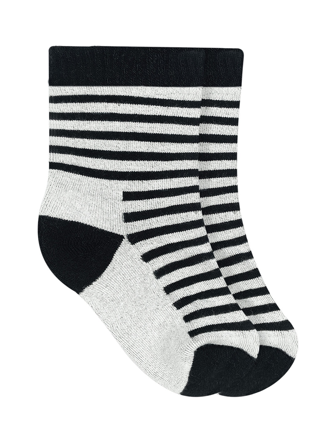 

Heelium Kids Pack of 2 Black Striped Bamboo Calf Length Socks