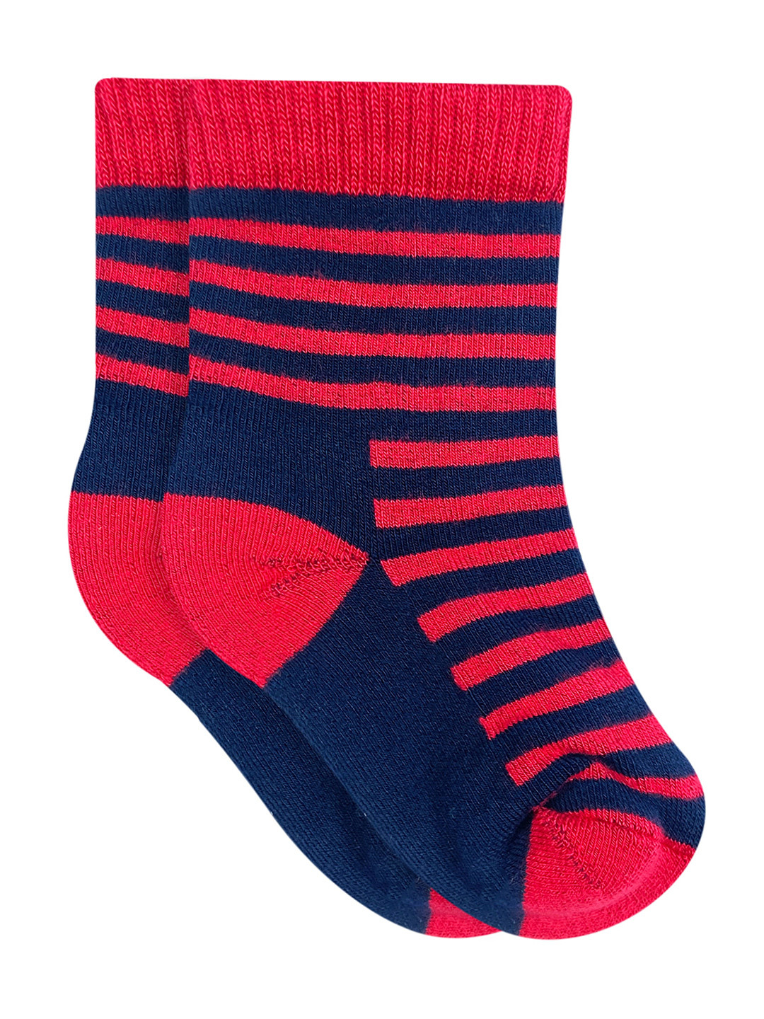 

Heelium Kids Pack of 2 Pink & Navy Blue Striped Calf Length Socks