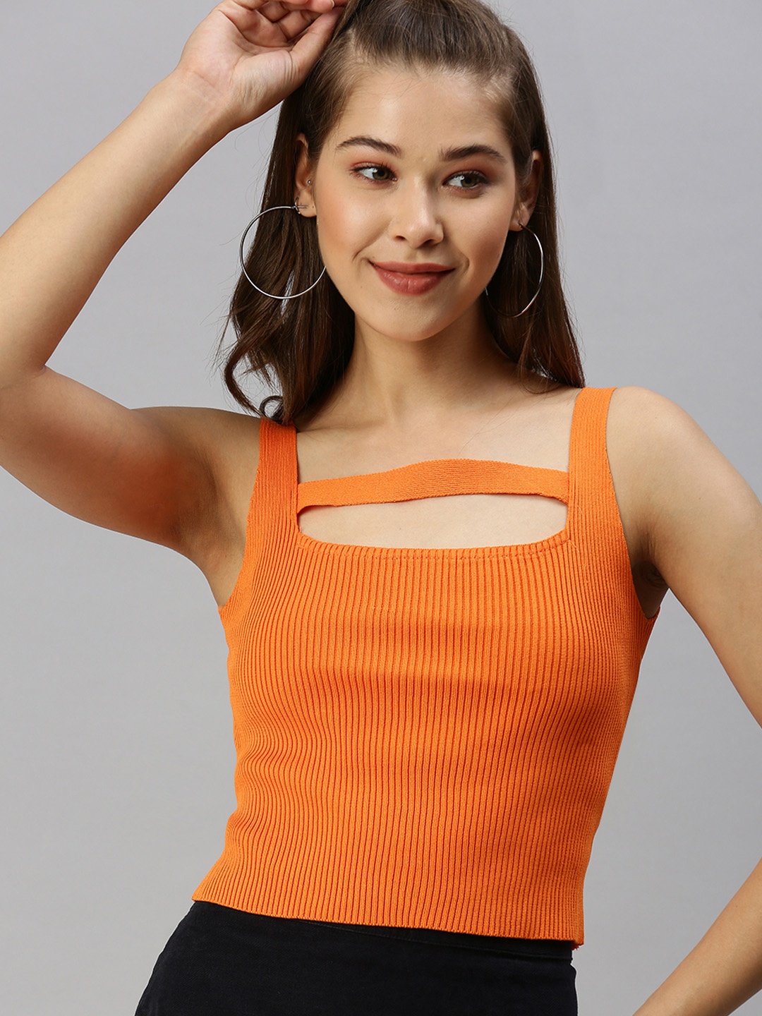 

SHOWOFF Orange Fitted Top
