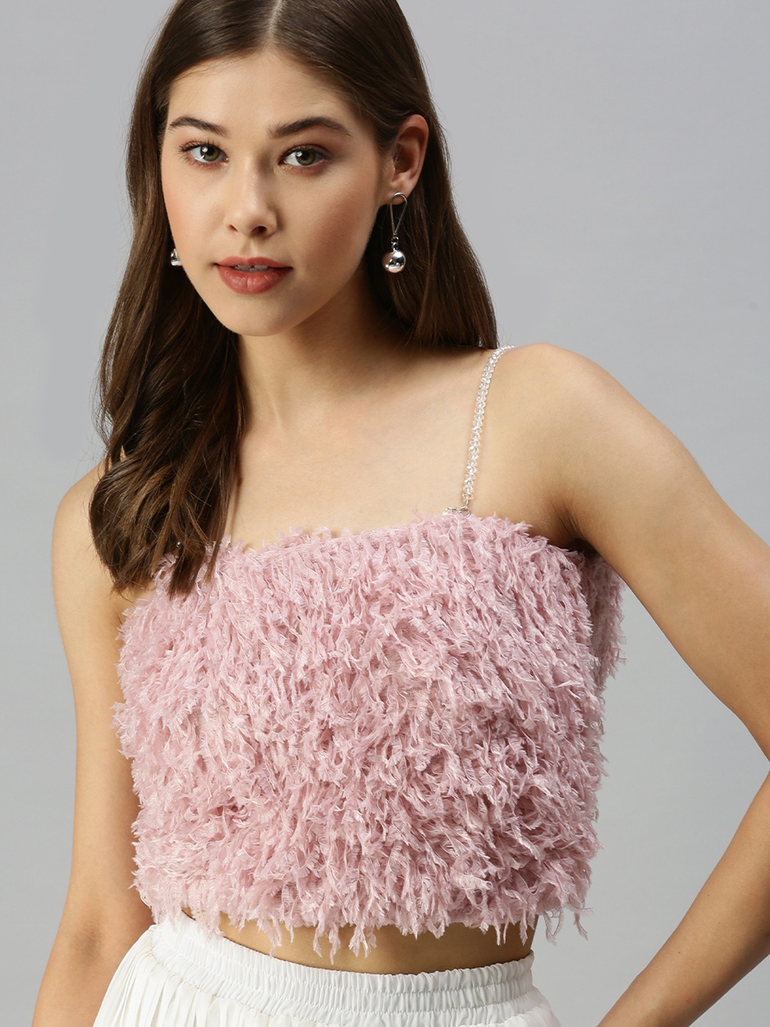 

SHOWOFF Pink Floral Crop Top