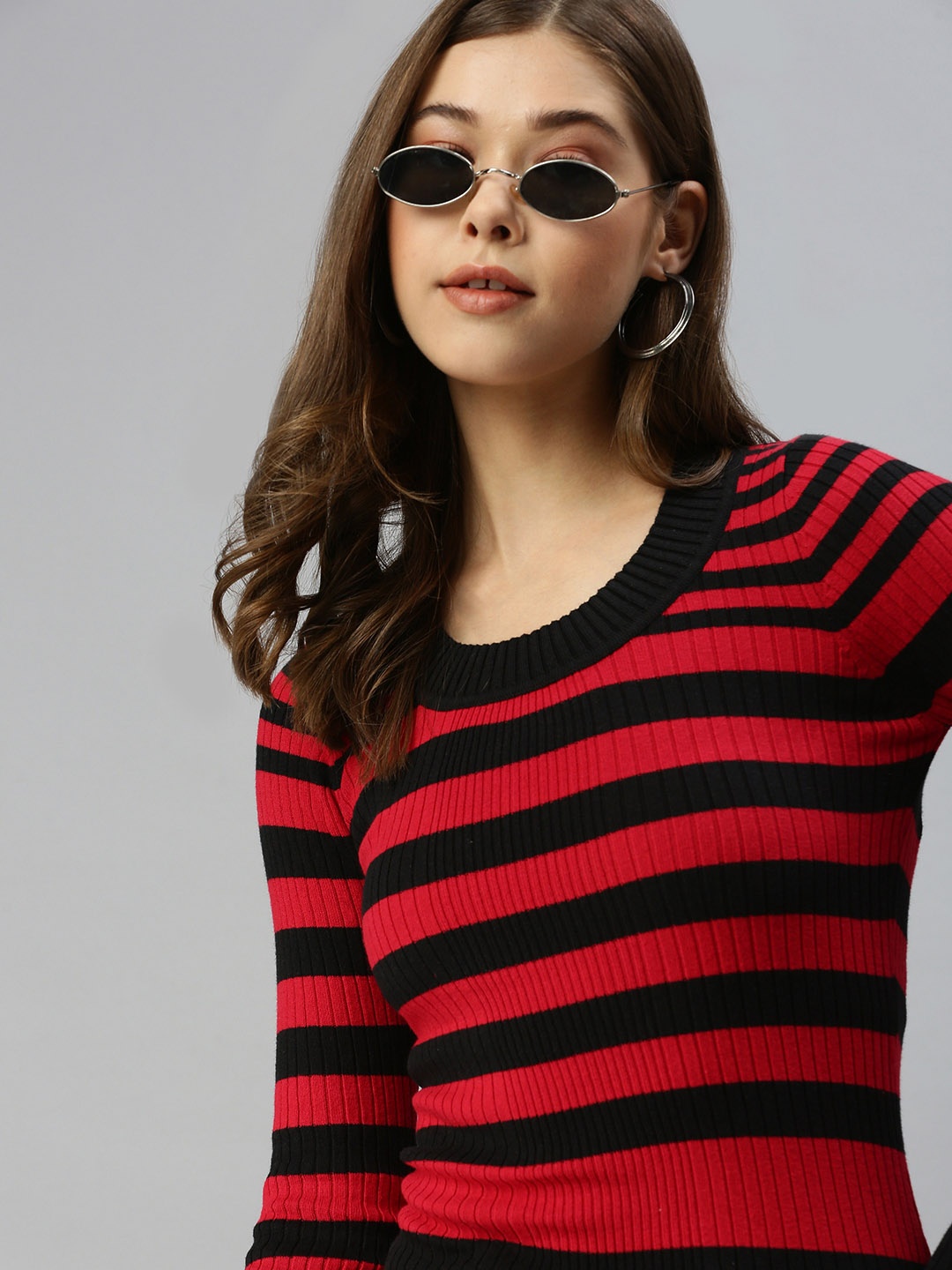

SHOWOFF Red Striped Top
