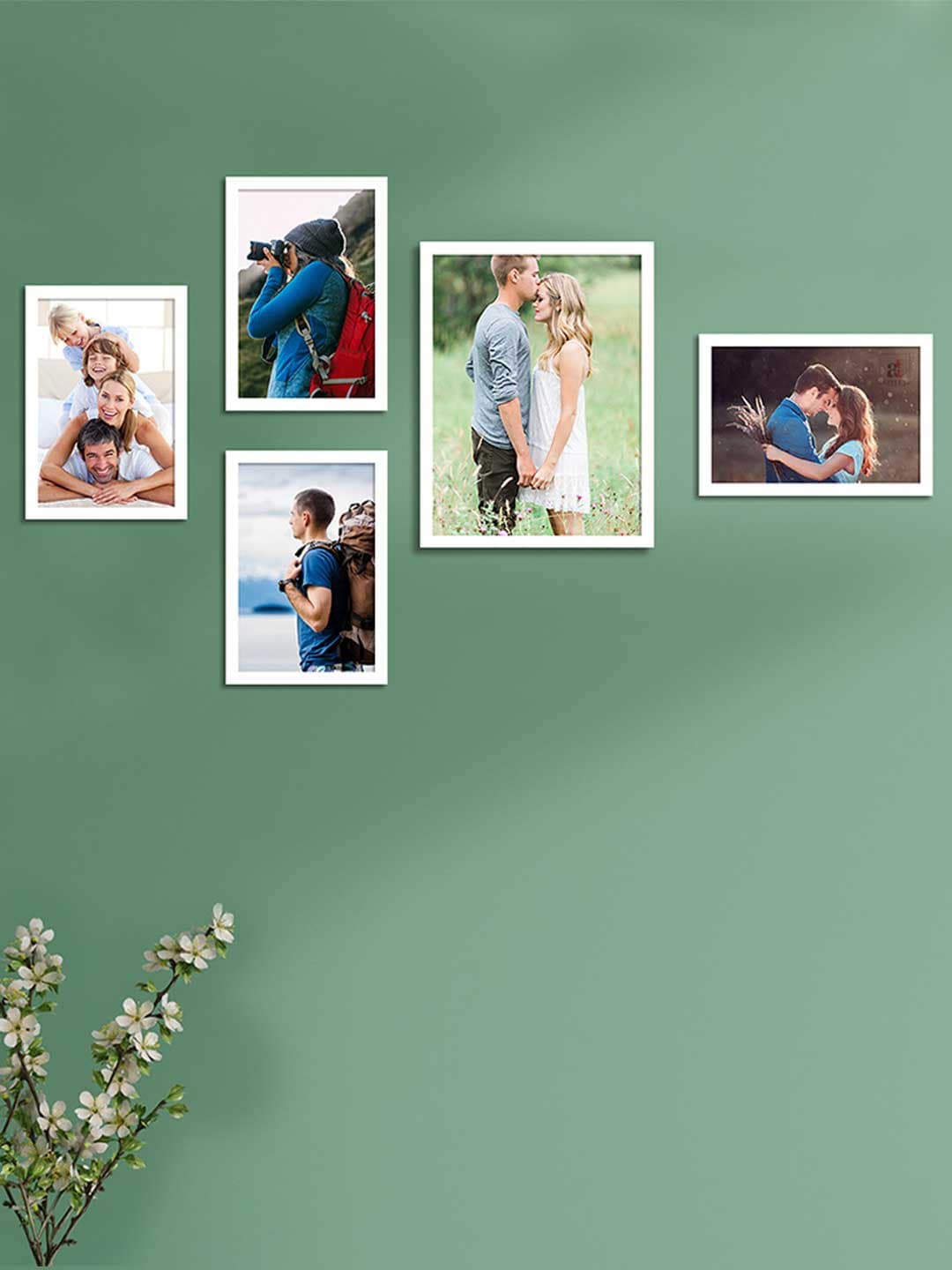 

Art Street Set Of 5 White Eco Series Home & Wall Dcor Photo Frames