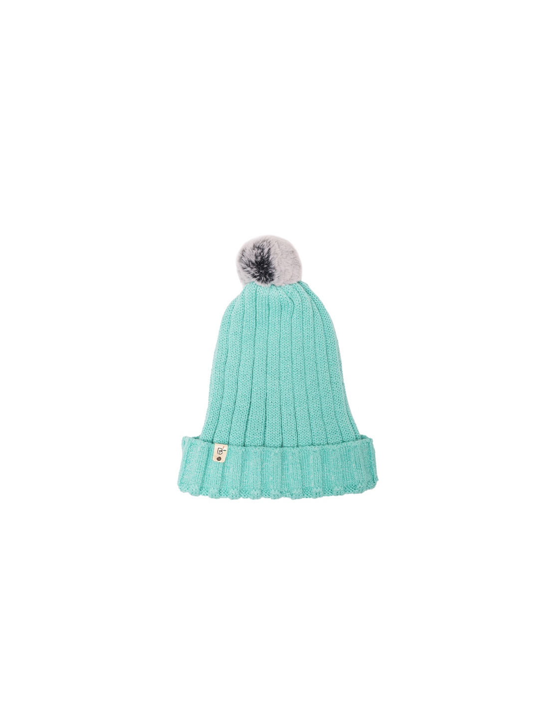 

Bharatasya Women Turquoise Blue & Grey Beanie