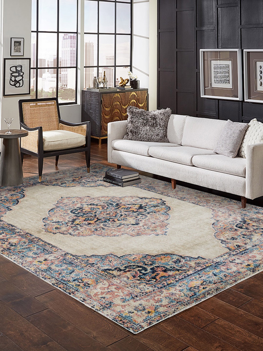 

DDecor Multi-Coloured Ethnic Motifs Carpet