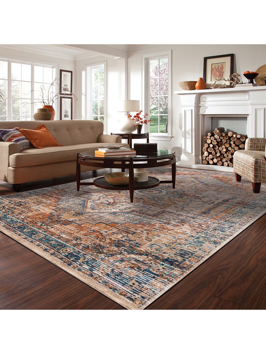 

DDecor Multi-Coloured Ethnic Motifs Carpet