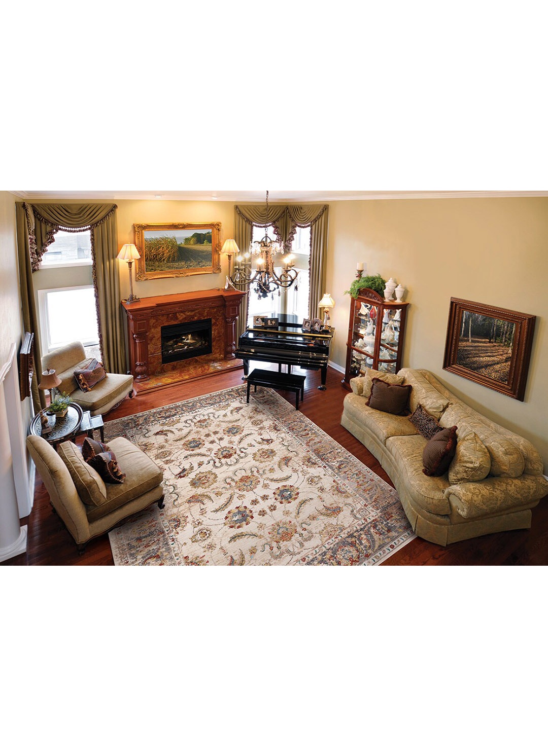 

DDecor Beige Large Printed Rug