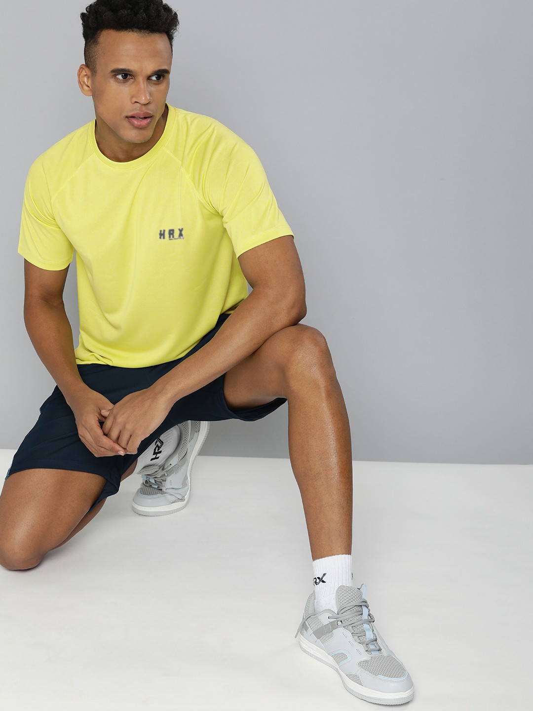 

HRX by Hrithik Roshan Men Yellow Running T-shirt