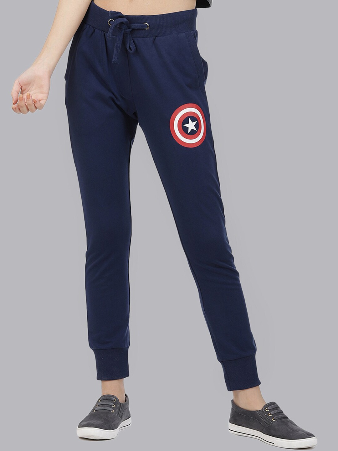 

Free Authority Women Navy Blue Captain America Featured Jogger