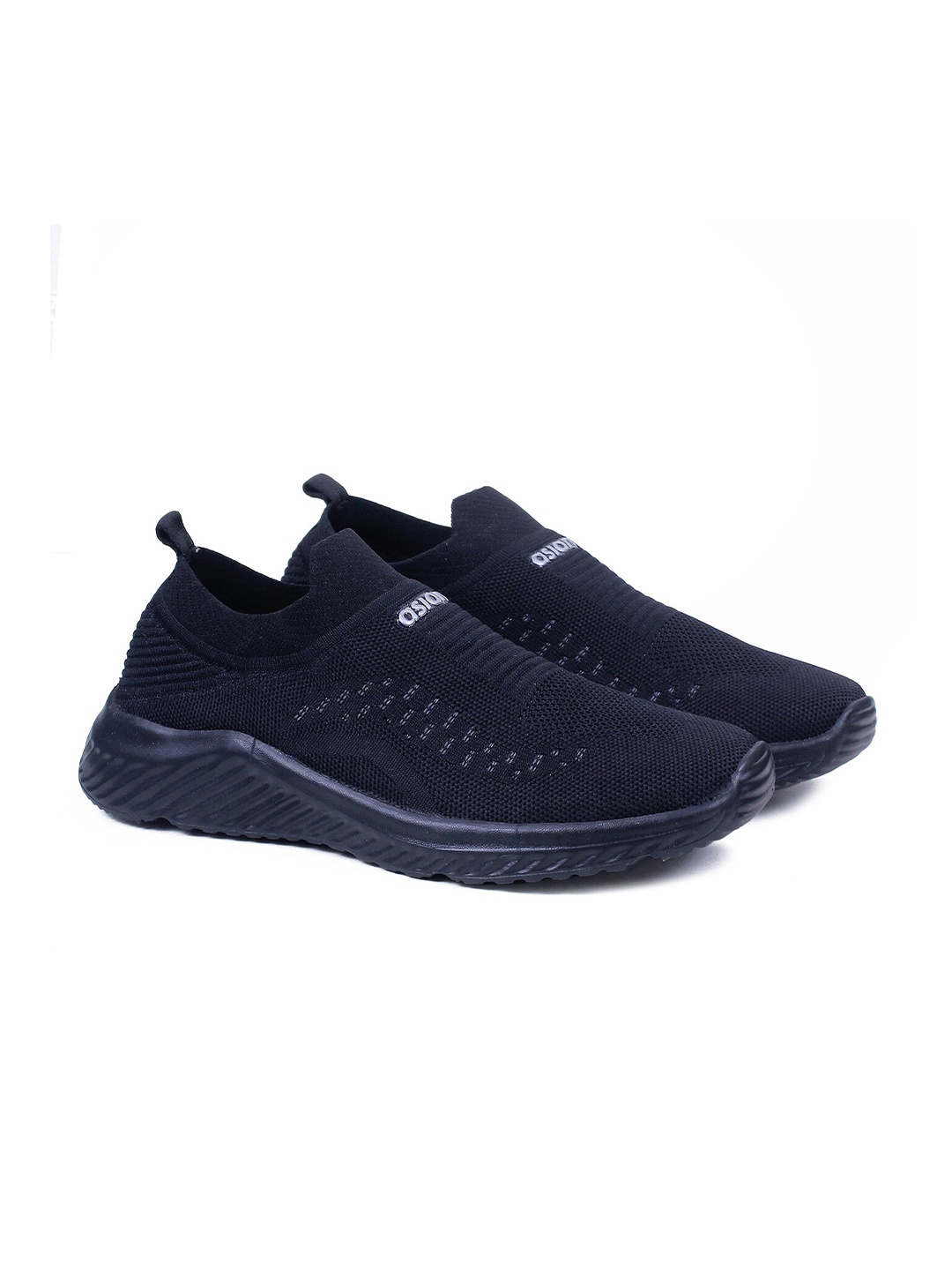 

ASIAN Men Black Mesh Walking Non-Marking Shoes