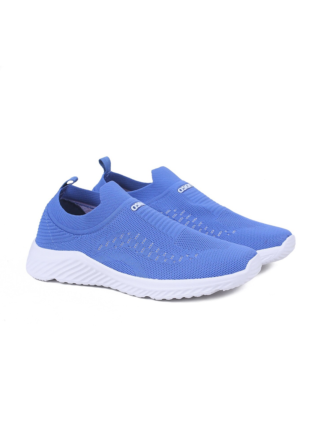 

ASIAN Men Blue & White Running Non-Marking Slip-On Shoes