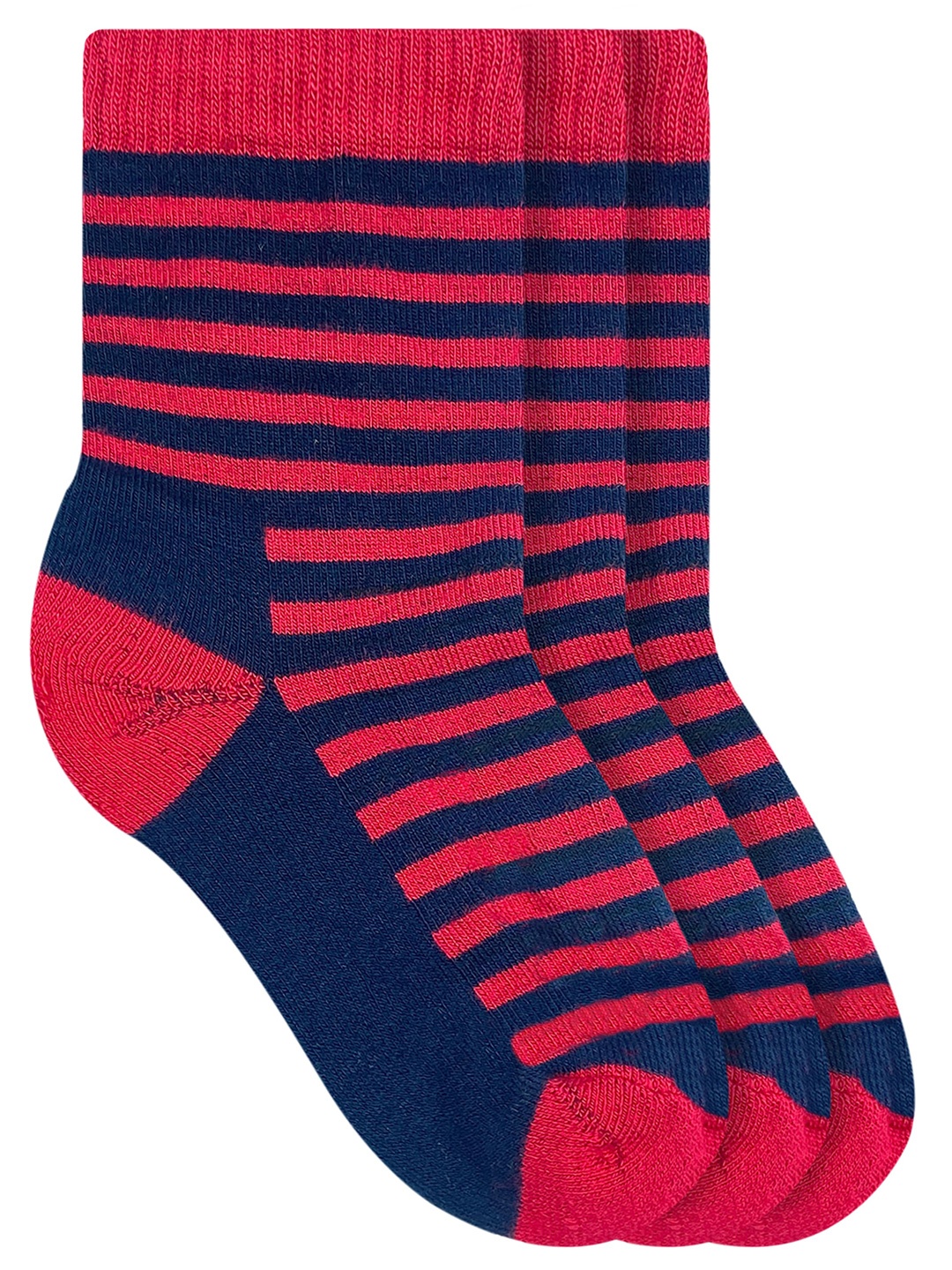 

Heelium Kids Pack Of 3 Pink & Blue Striped Socks