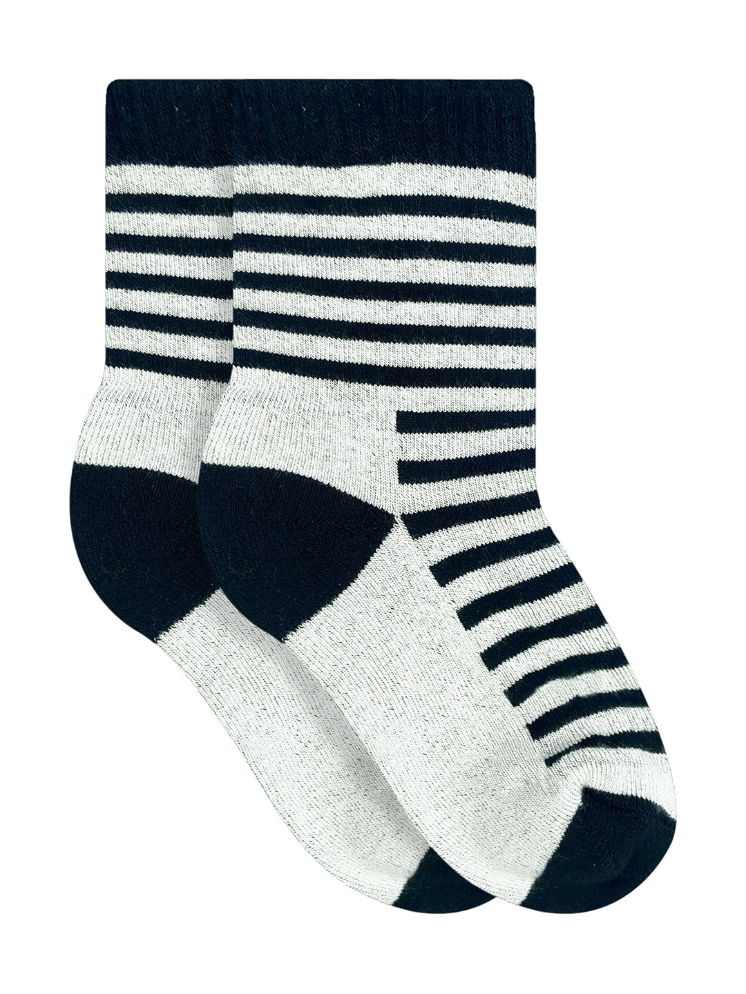 

Heelium Kids Pack of 2 Black Striped Calf Length Bamboo Socks