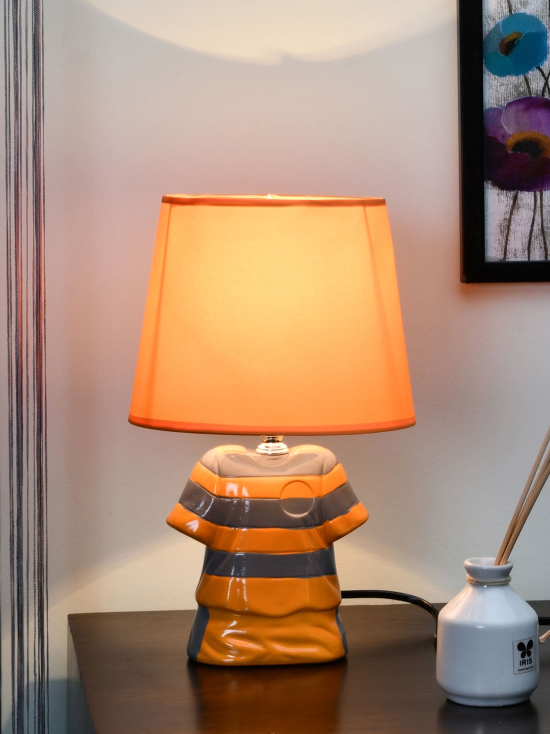 

Athome by Nilkamal Mustard Ceramic Table Lamp