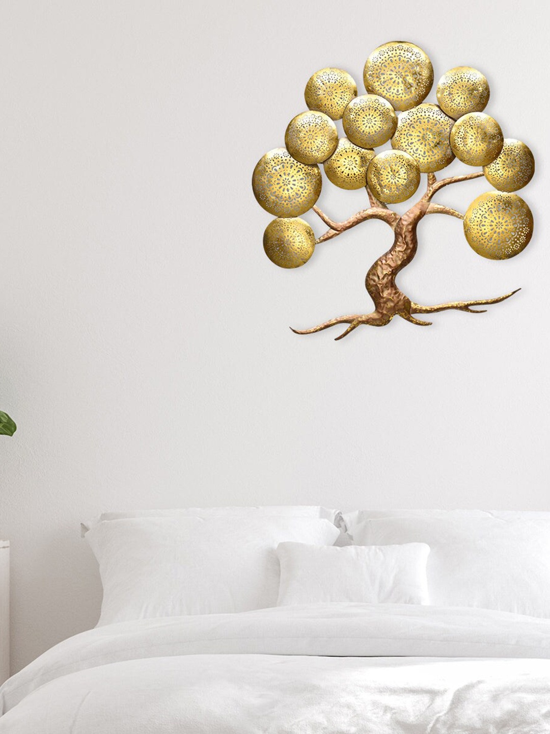 

Athome by Nilkamal Mustard Yellow & Grey Tribal Ladies Wall Decor