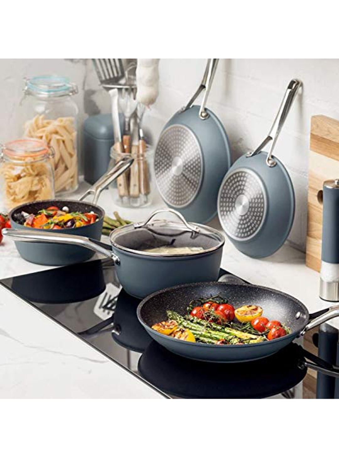 

Haden Set of 2 Black Solid Saucepan