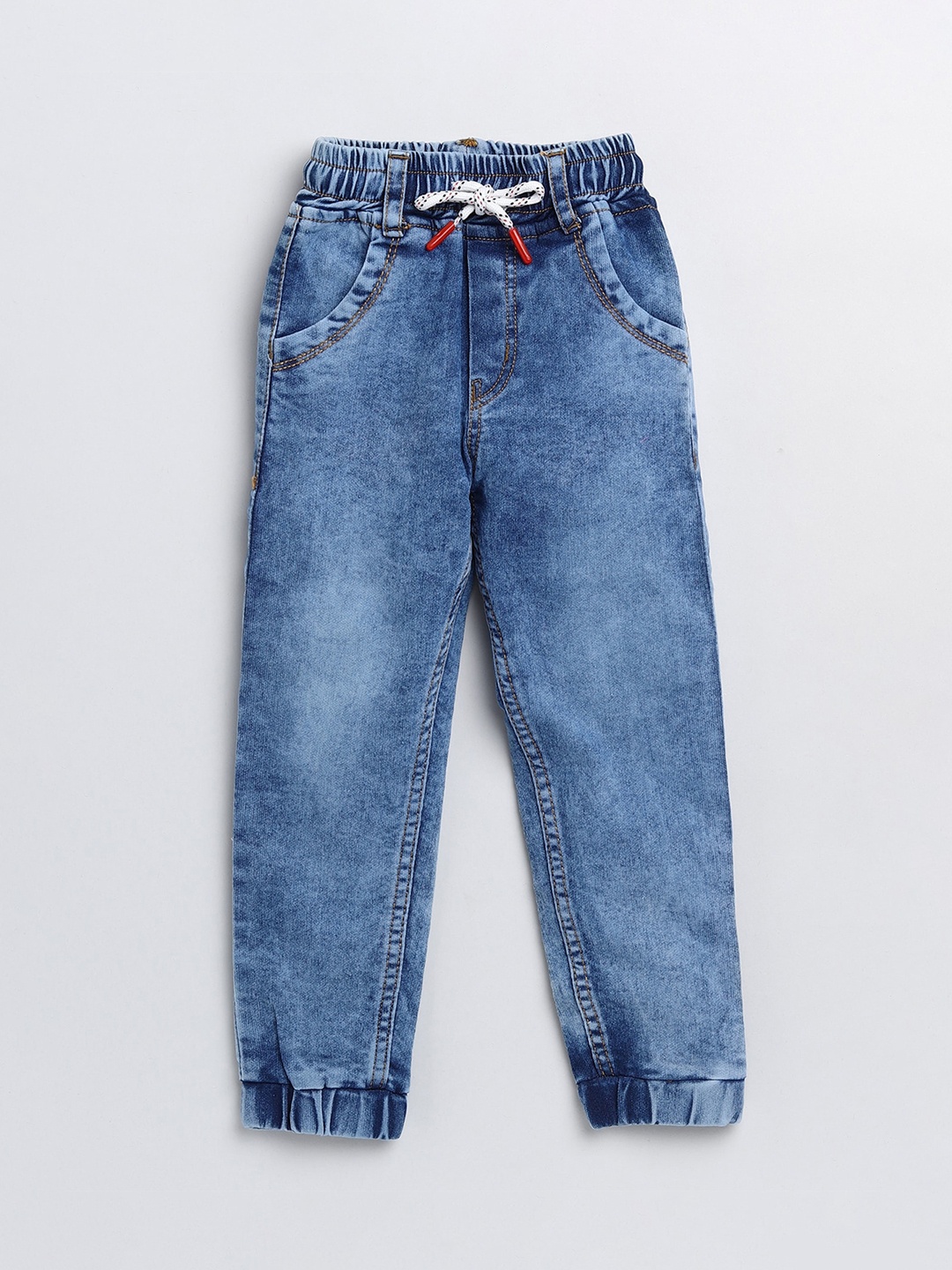 

Toonyport Boys Blue Jogger Cotton Heavy Fade Stretchable Jeans