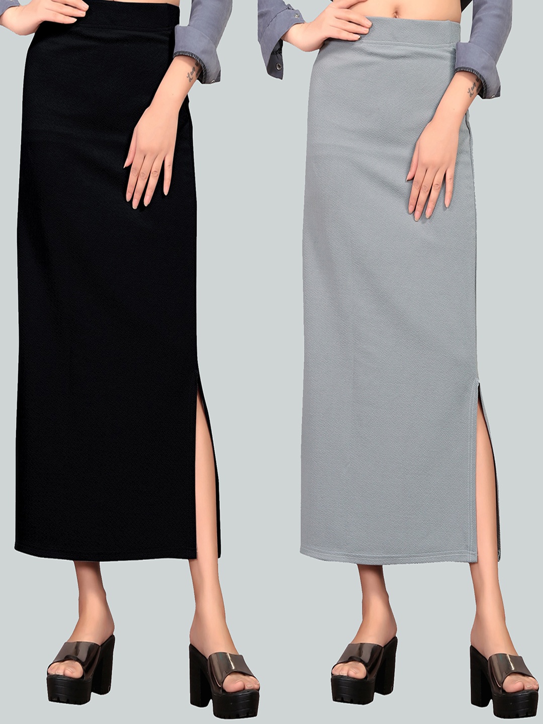 

Wuxi Pack of 2 Saree Shapewear, Black
