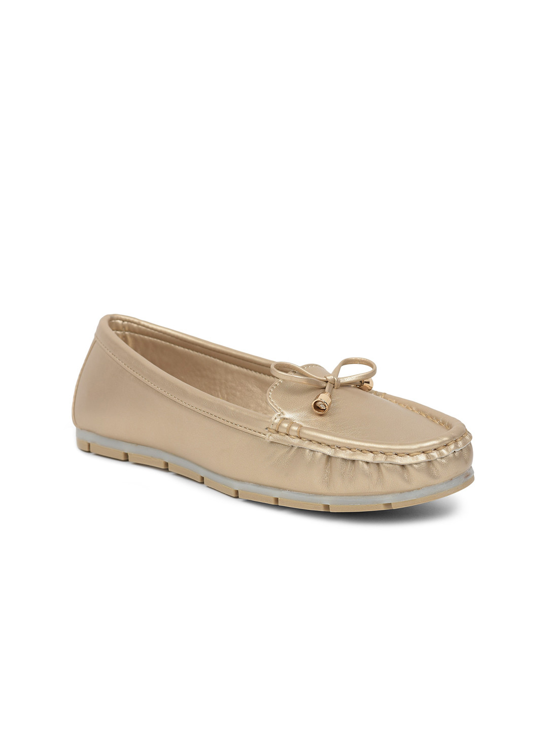 

Liberty Women Gold-Toned Ballerinas with Bows Flats