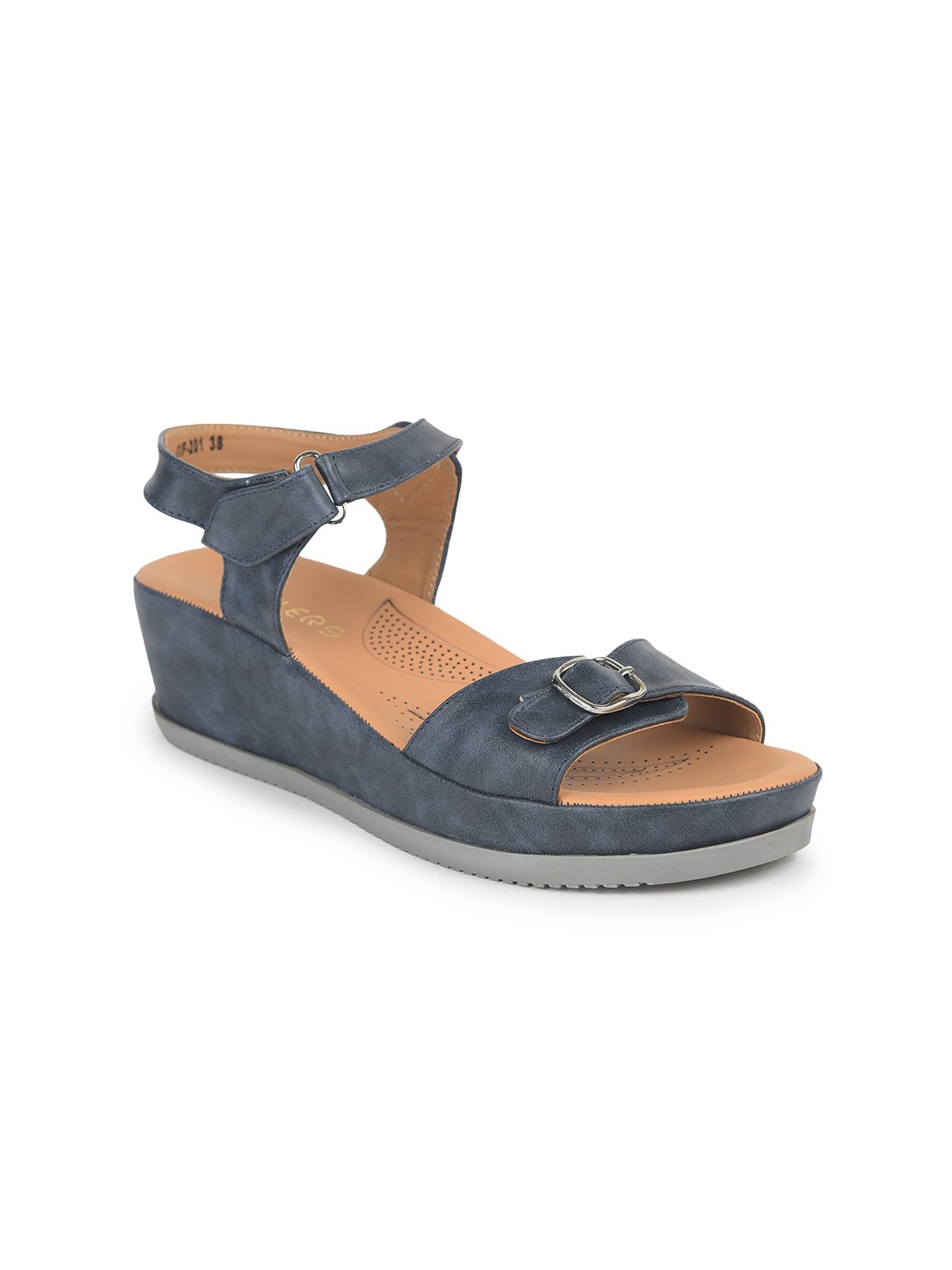 

Liberty Women Navy Blue & Beige PU Comfort Sandals