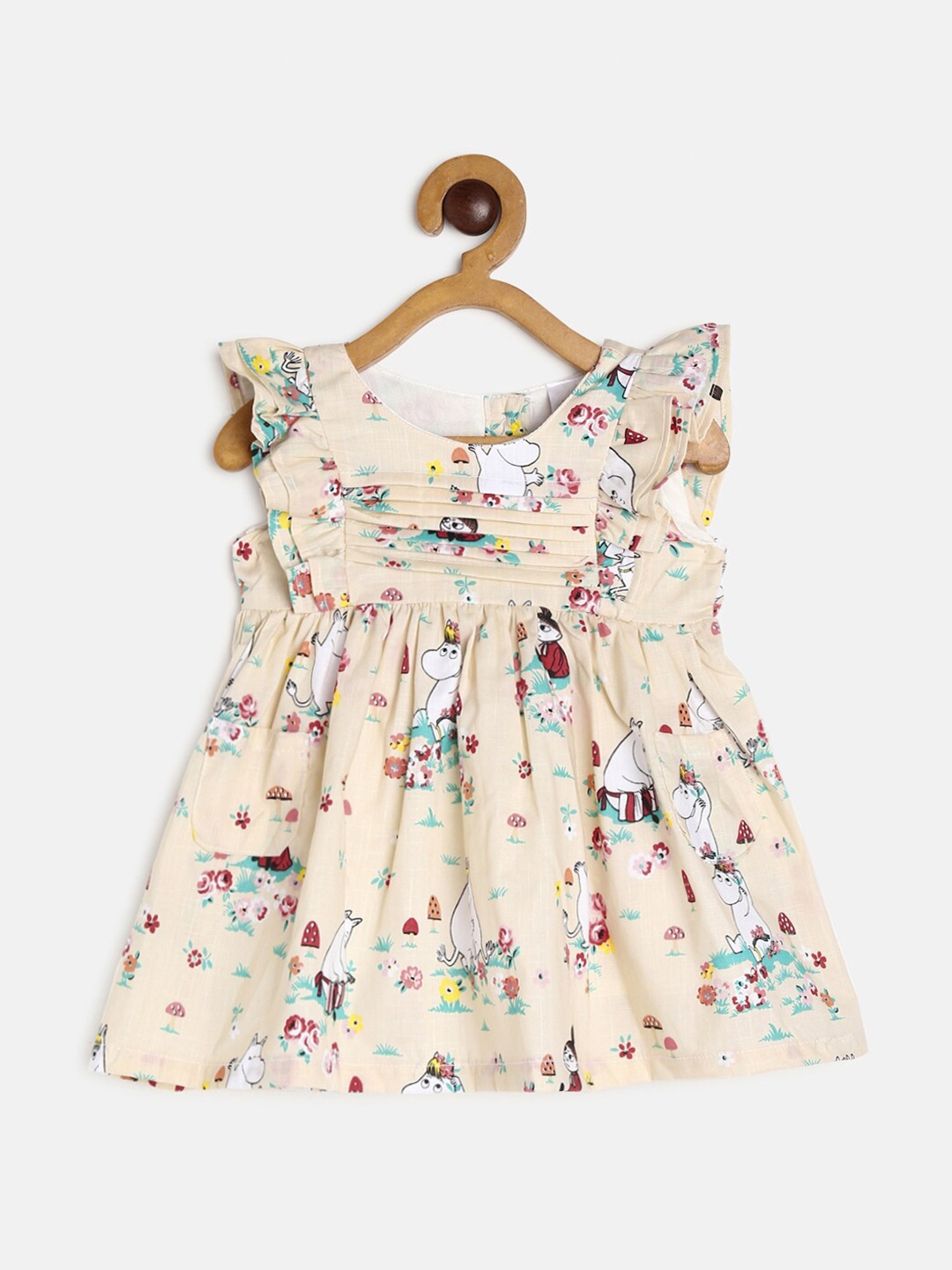 

MANET Cream-Coloured Floral Dress