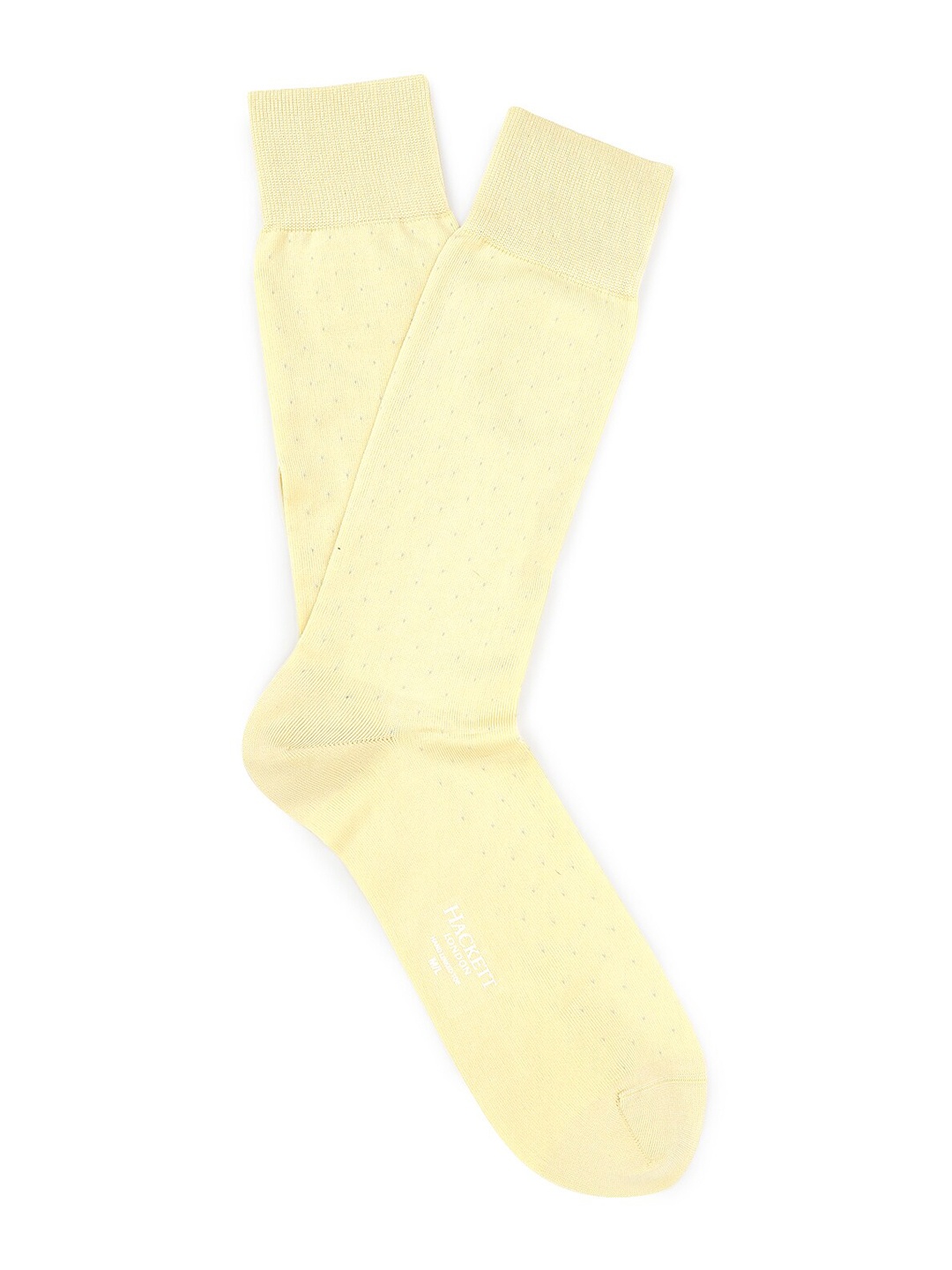 

HACKETT LONDON Men Yellow Polka Dot Patterned Calf-Length Cotton Socks