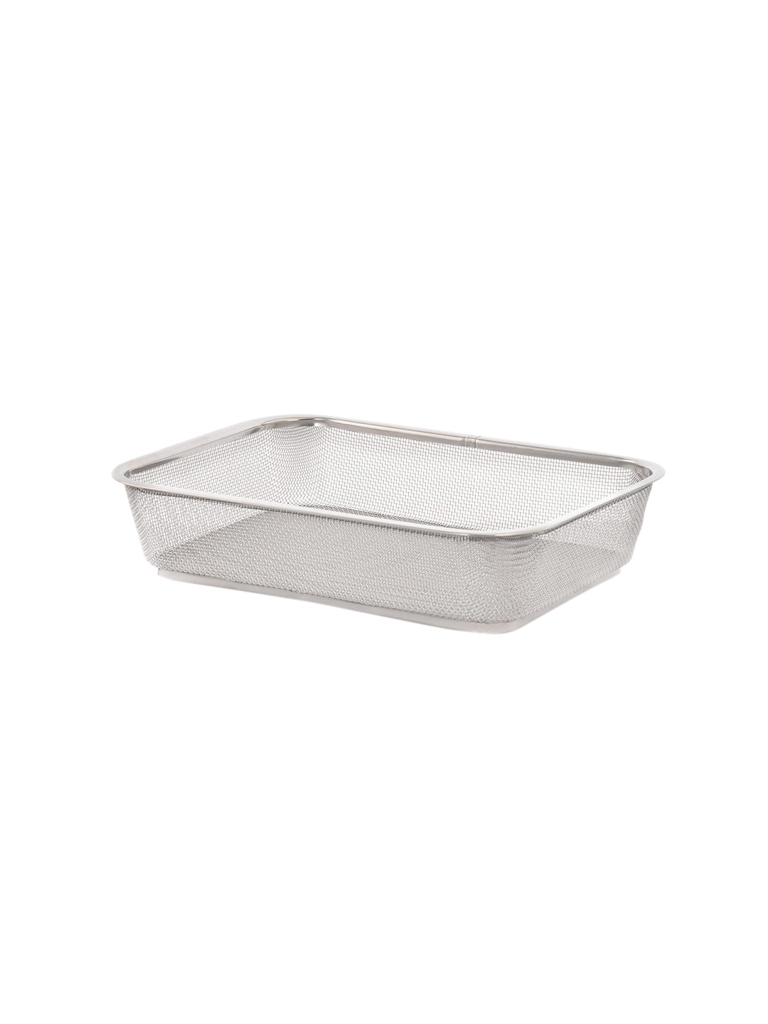 

Athome by Nilkamal Silver Medium Fridge Basket Kitchen Tools, Grey