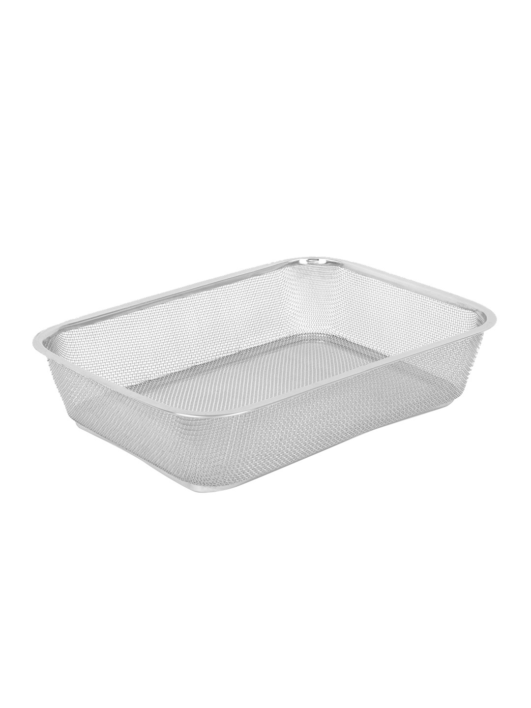 

Athome by Nilkamal Silver Big Fridge Basket Kitchen Tools, Grey