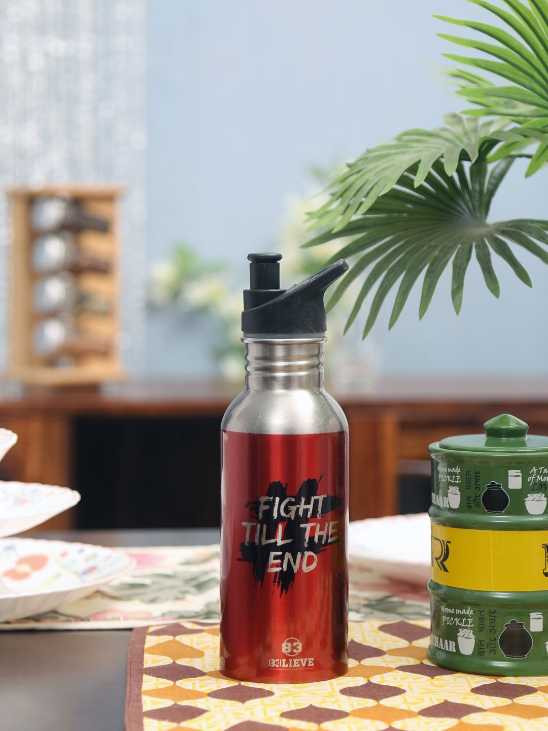 

Athome by Nilkamal Red Single Wall Sports Water Bottle 600 ml