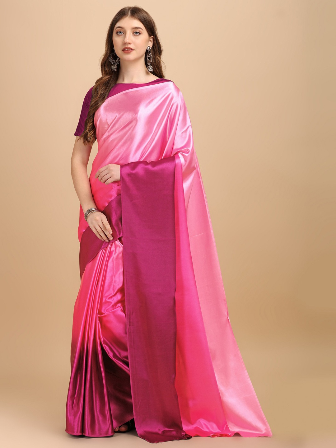 

Iris Pink Pure Silk Mysore Silk Saree