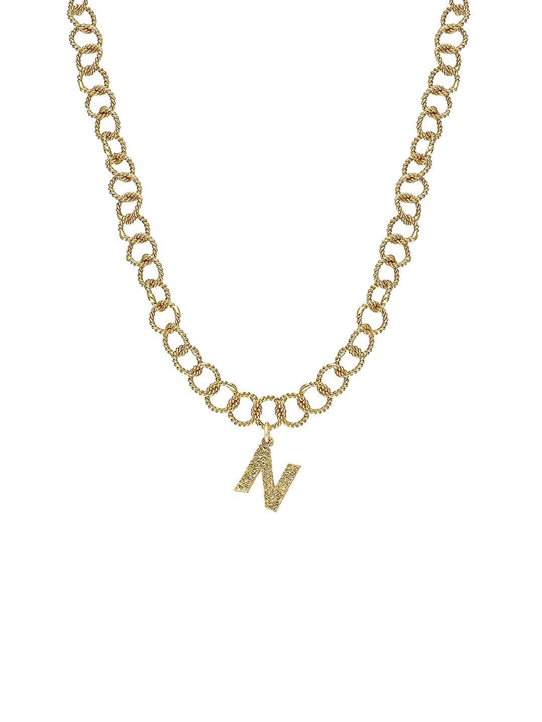 

MNSH Gold-Plated Signature Initial N Jewellery Set