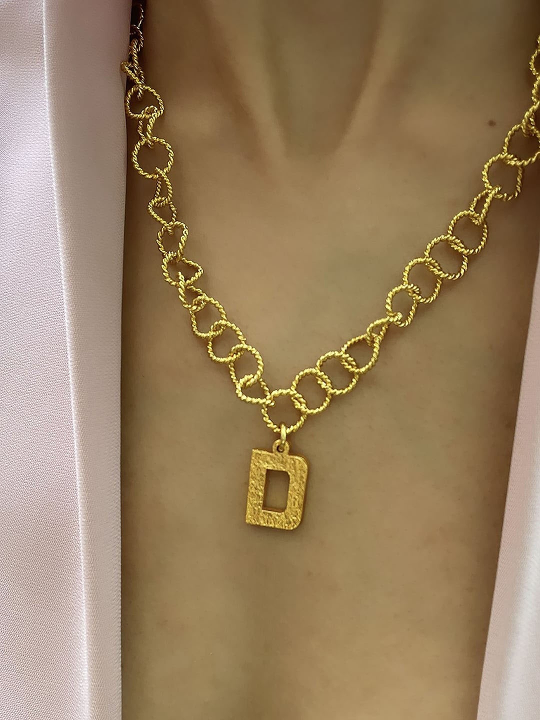 

MNSH Women Gold-Toned & Plated Signature Initial D Necklace