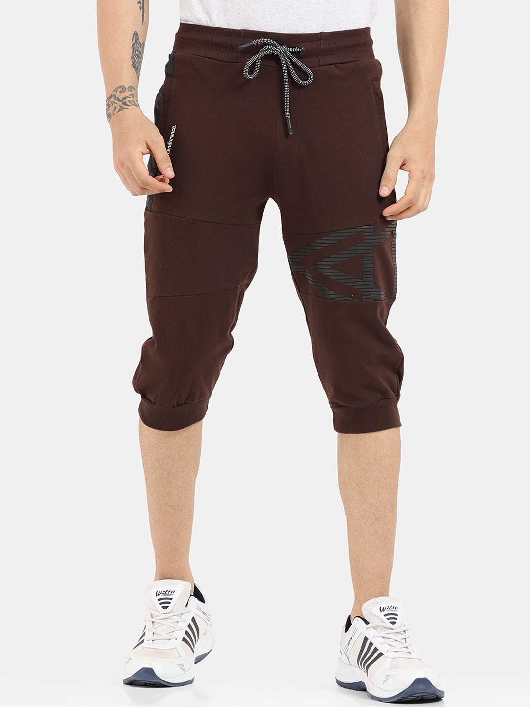 

ARDEUR Men Brown Pure Cotton Shorts