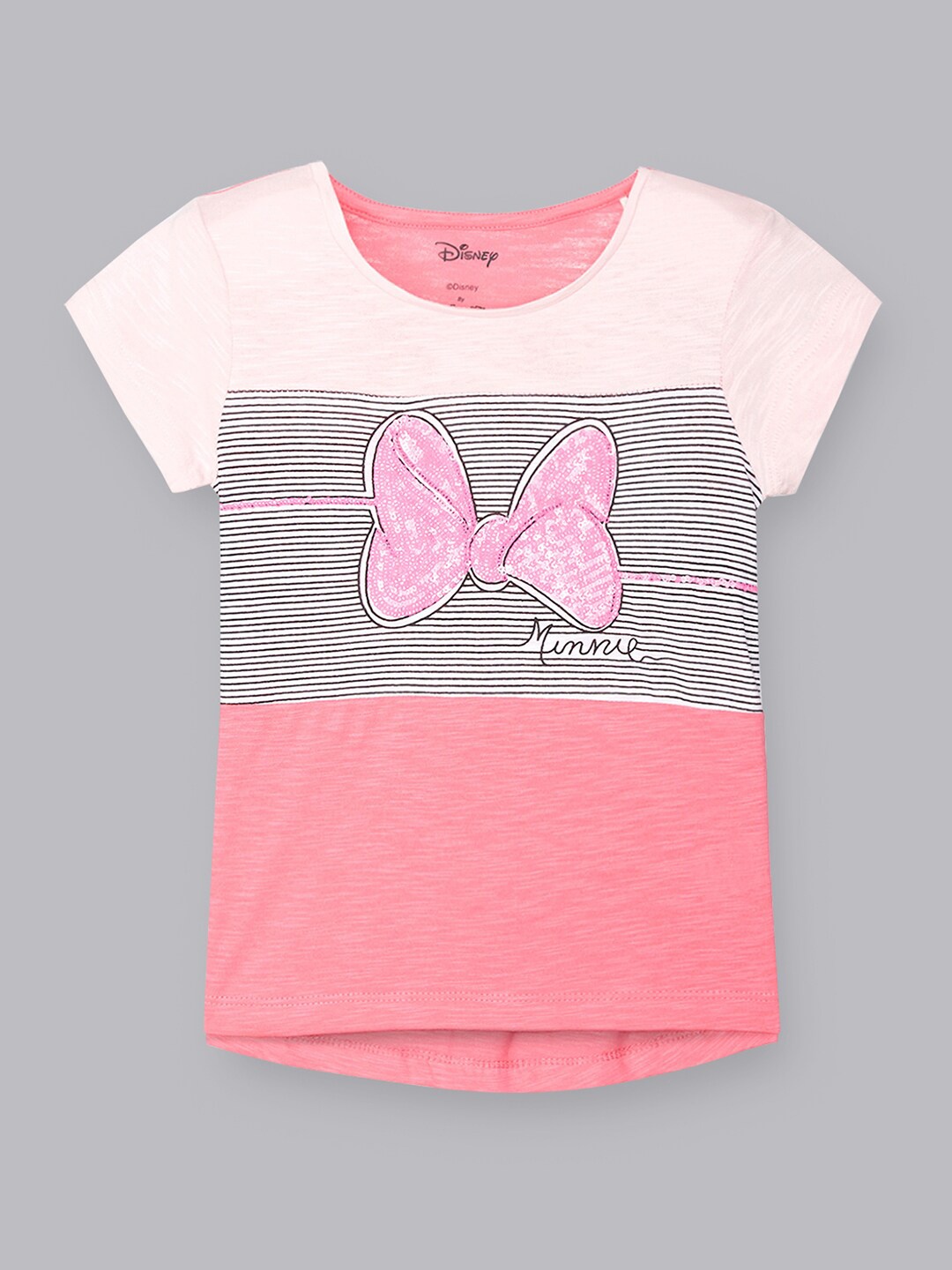 

Kids Ville Girls Pink Mickey & Friends Featured Halfsleeve T-shirt
