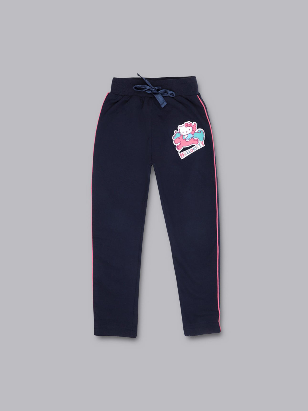 

Kids Ville Girls Navy Blue Hello Kitty Featured Track Pants