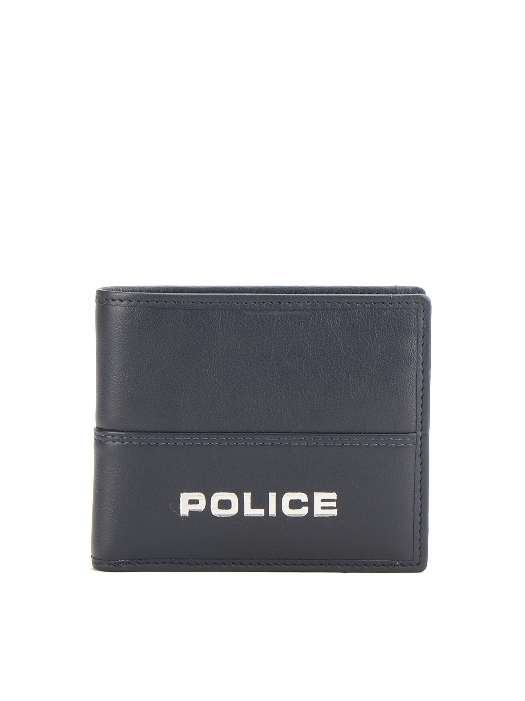 

Police Unisex Blue Leather Two Fold Wallet