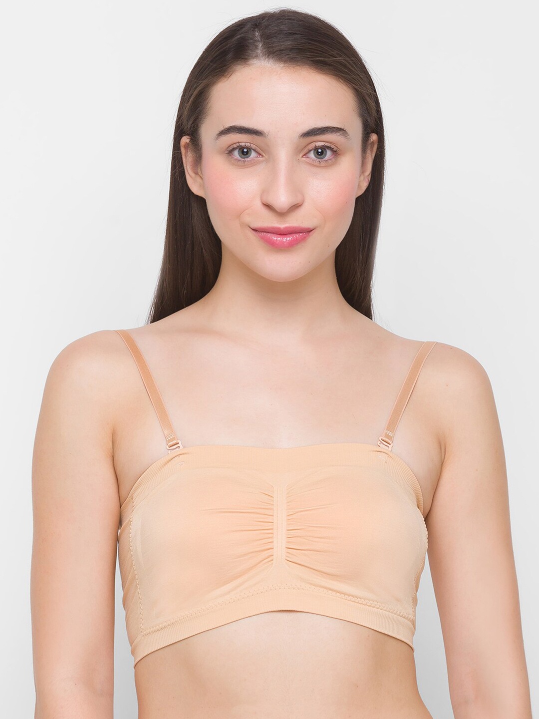

FashionRack Beige Bandeau Bra Lightly Padded