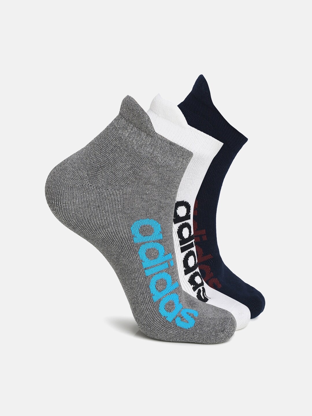 

Adidas Men Pack of 3 Low-Cut Socks, Grey melange