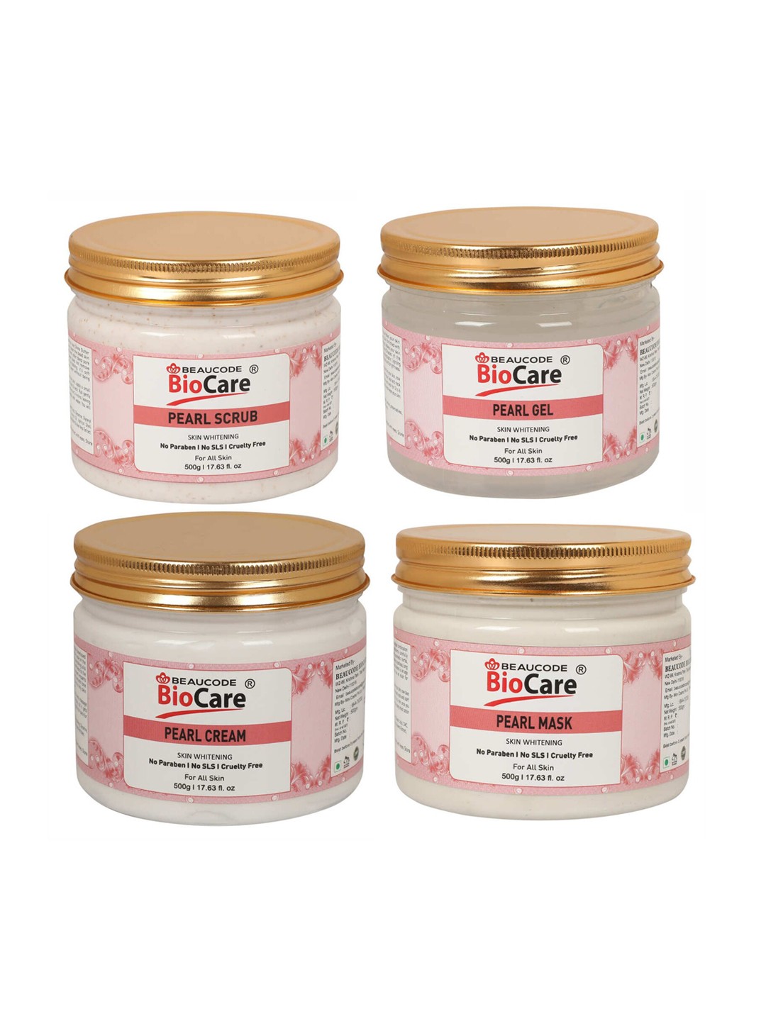 

BEAUCODE BIOCARE Skin Whitening Pearl Facial Kit - 2000 g, Pink