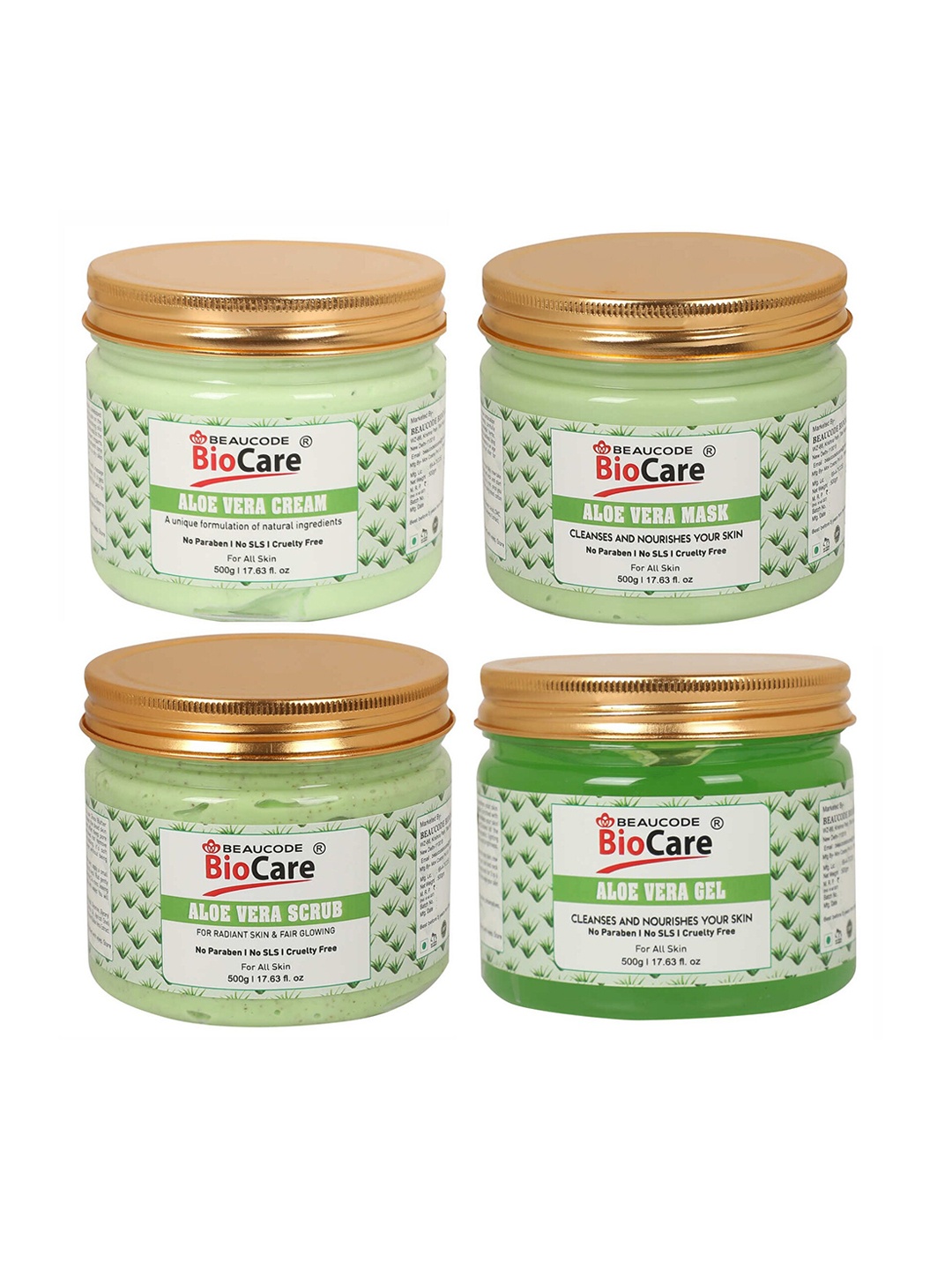 

BEAUCODE BIOCARE Aloe Vera Facial Kit for Radiant & Glowing Skin - 2000 g, Green