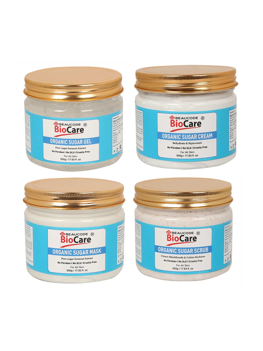 

BEAUCODE BIOCARE Rehydrate & Rejuvenate Organic Sugar Facial Kit - 2000 g, Blue