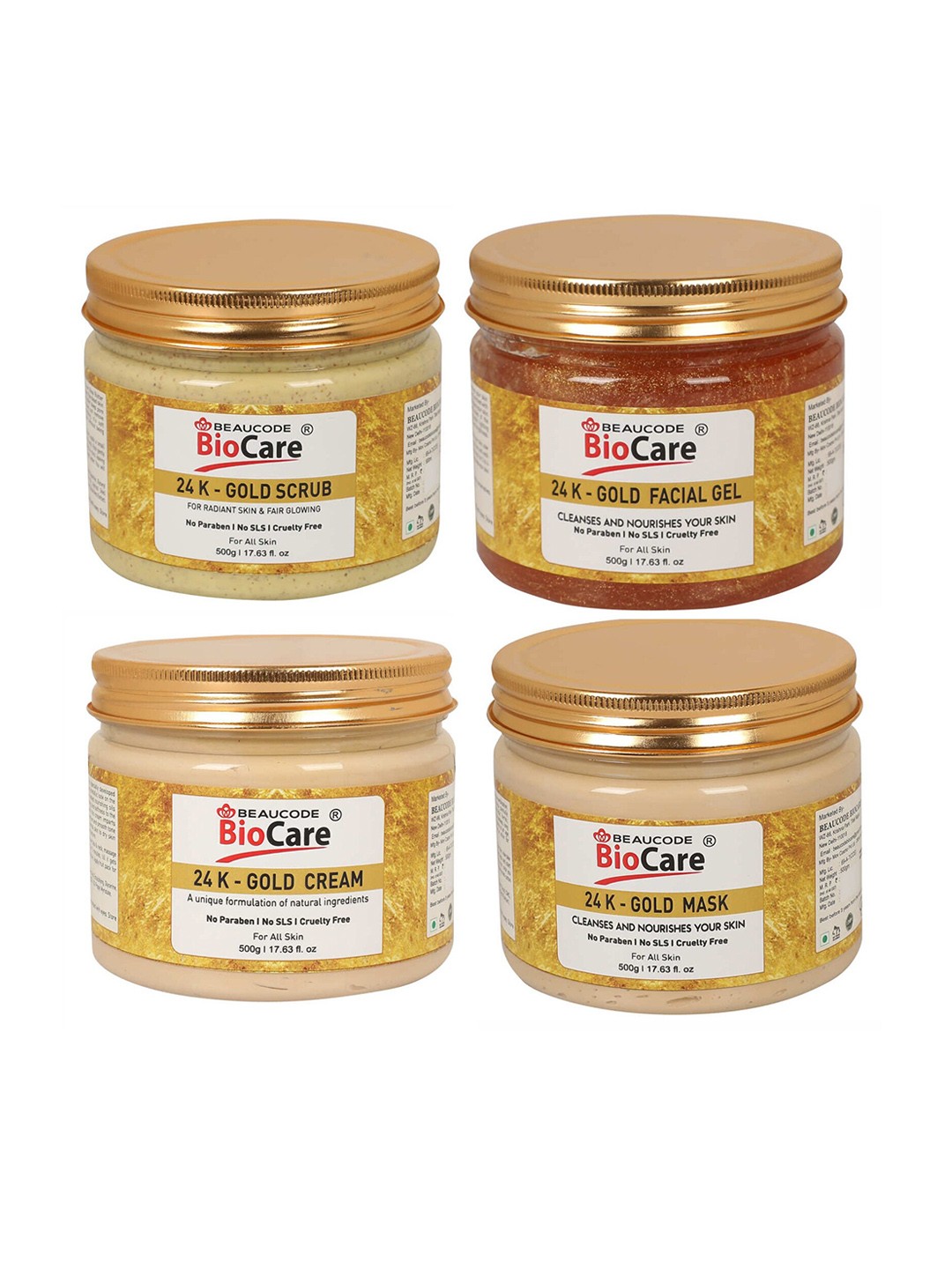 

BEAUCODE BIOCARE 24K Gold Facial Kit for All Skin Types - 2000g
